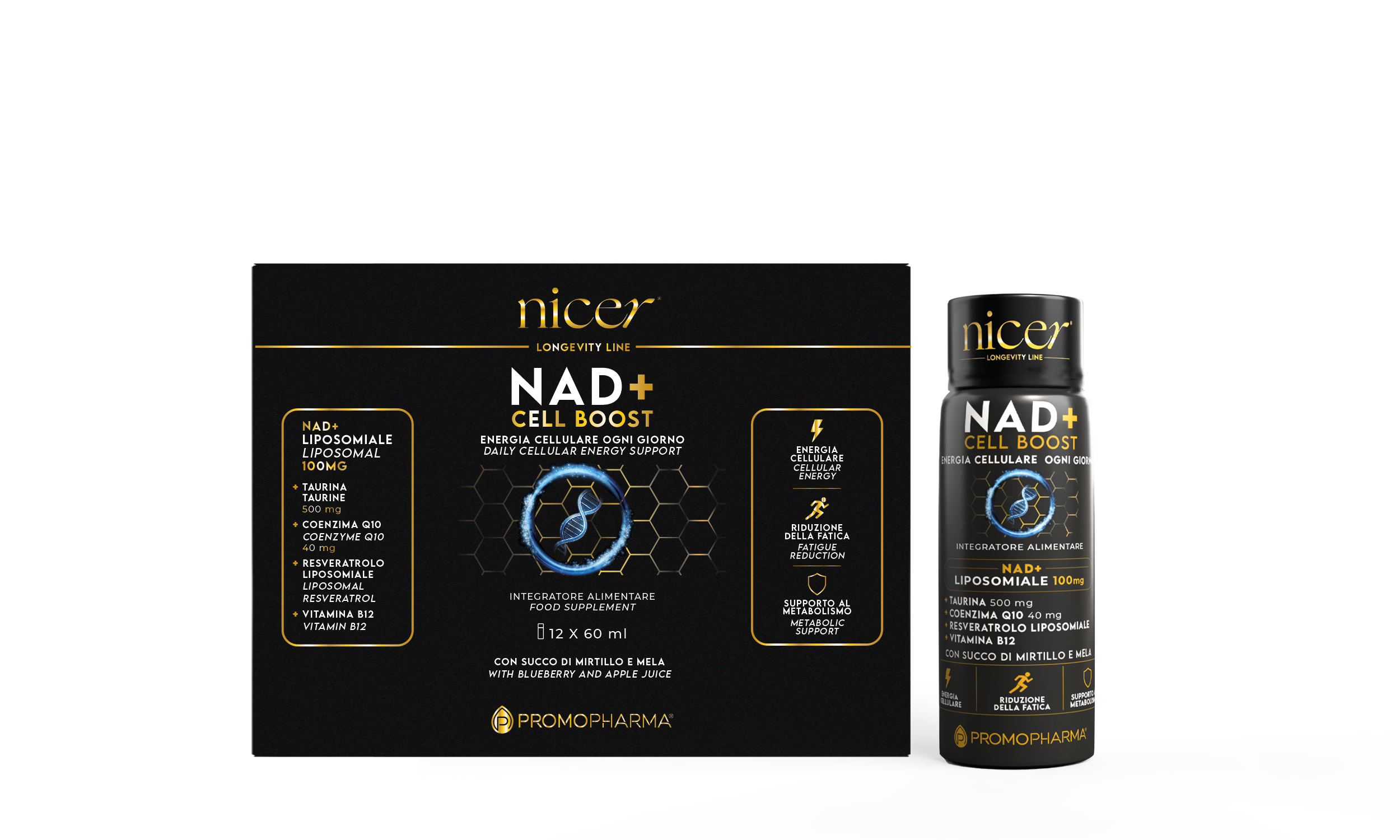 NICER NAD+ Cell Boost (12 × 60 ml)